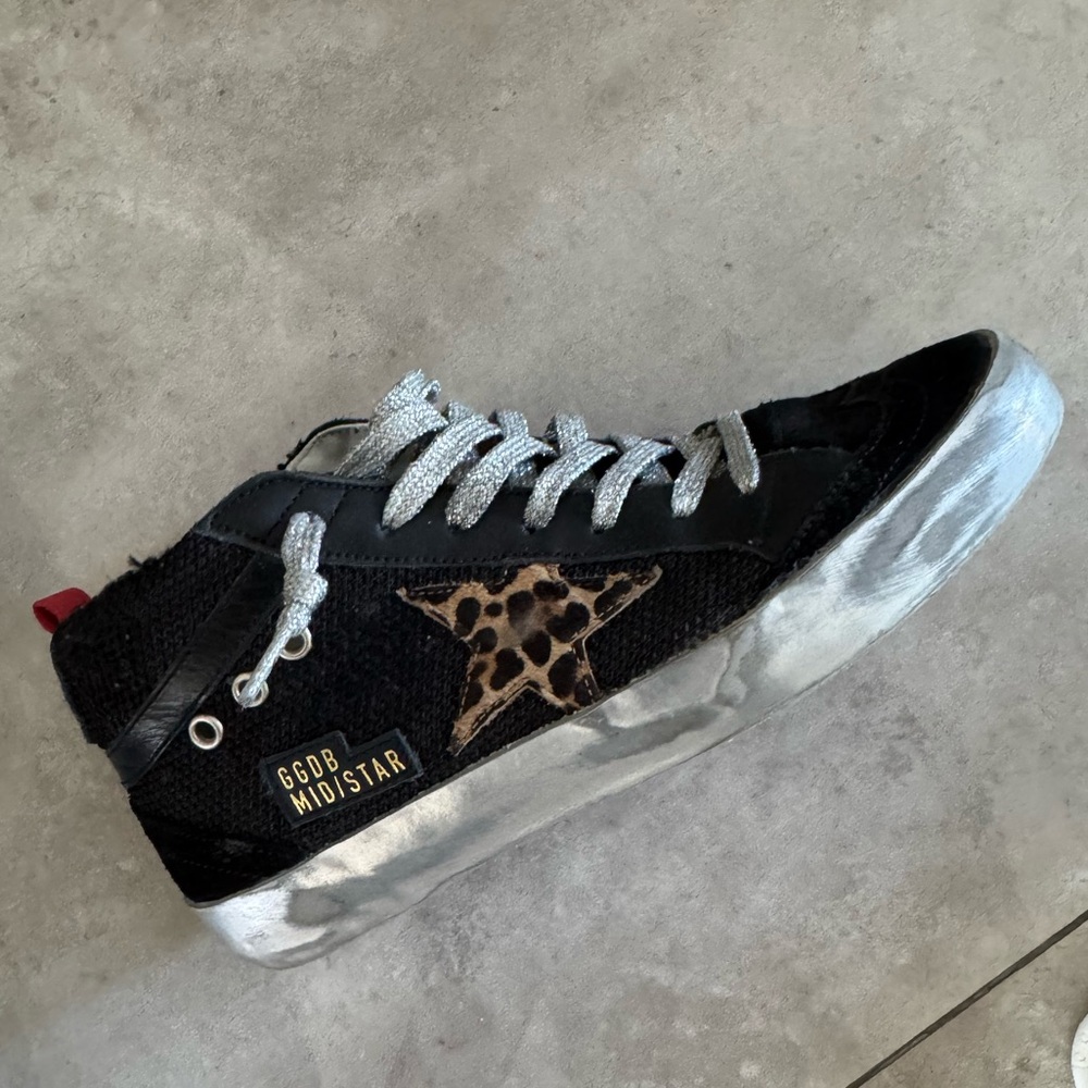 Golden Goose Midstar Sneakers in Gray and White